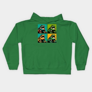 Pacman Frog Pop Art - Cool Frog Kids Hoodie